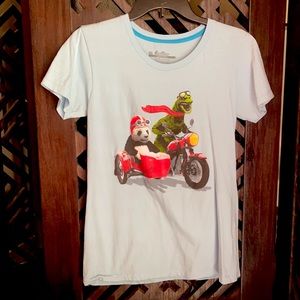 Women's Large Threadless Godzilla and Panda tee